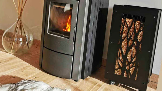 Gros plan sur le design pratique de rangement pour granulés avec tiroirs d'accès facile